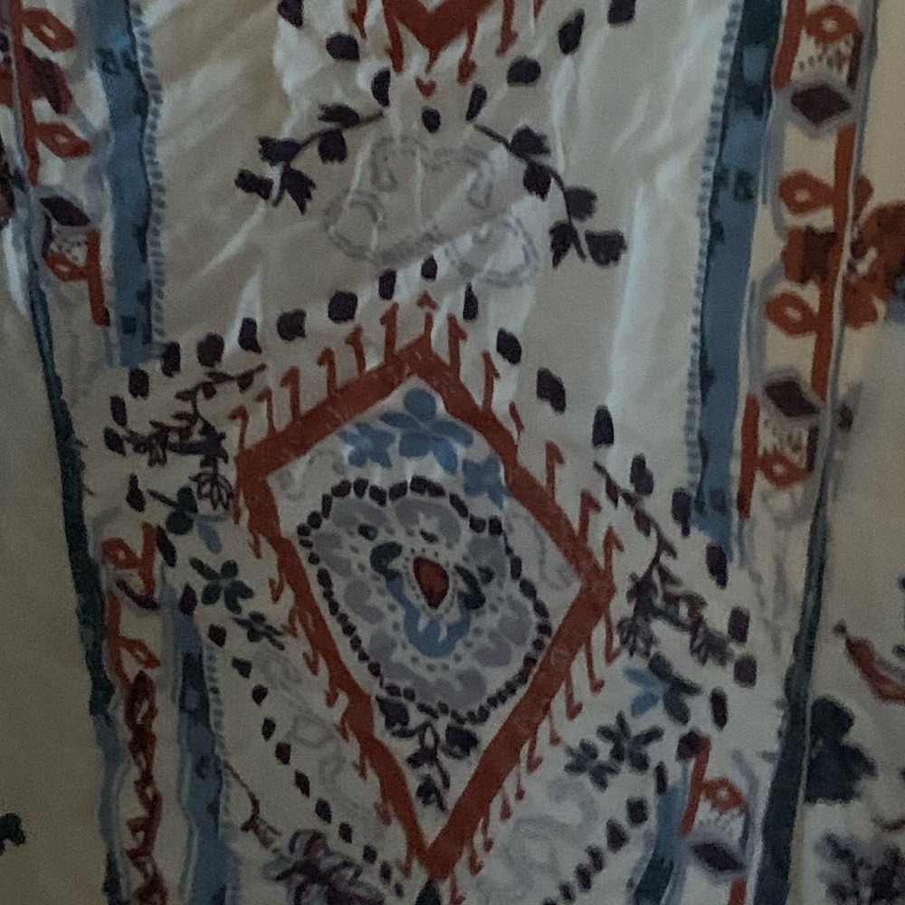 Free people white patterned tunic dress